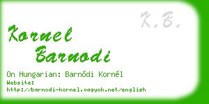 kornel barnodi business card
