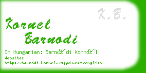 kornel barnodi business card